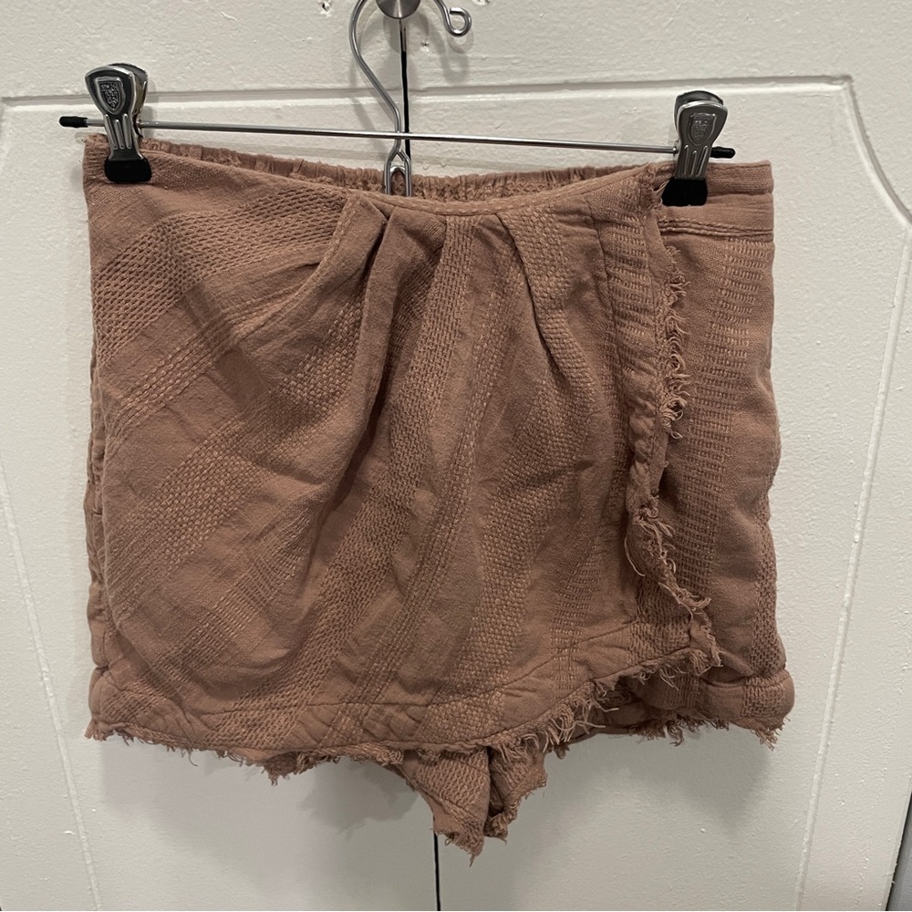 Free People Dusty Pink Linen Skort